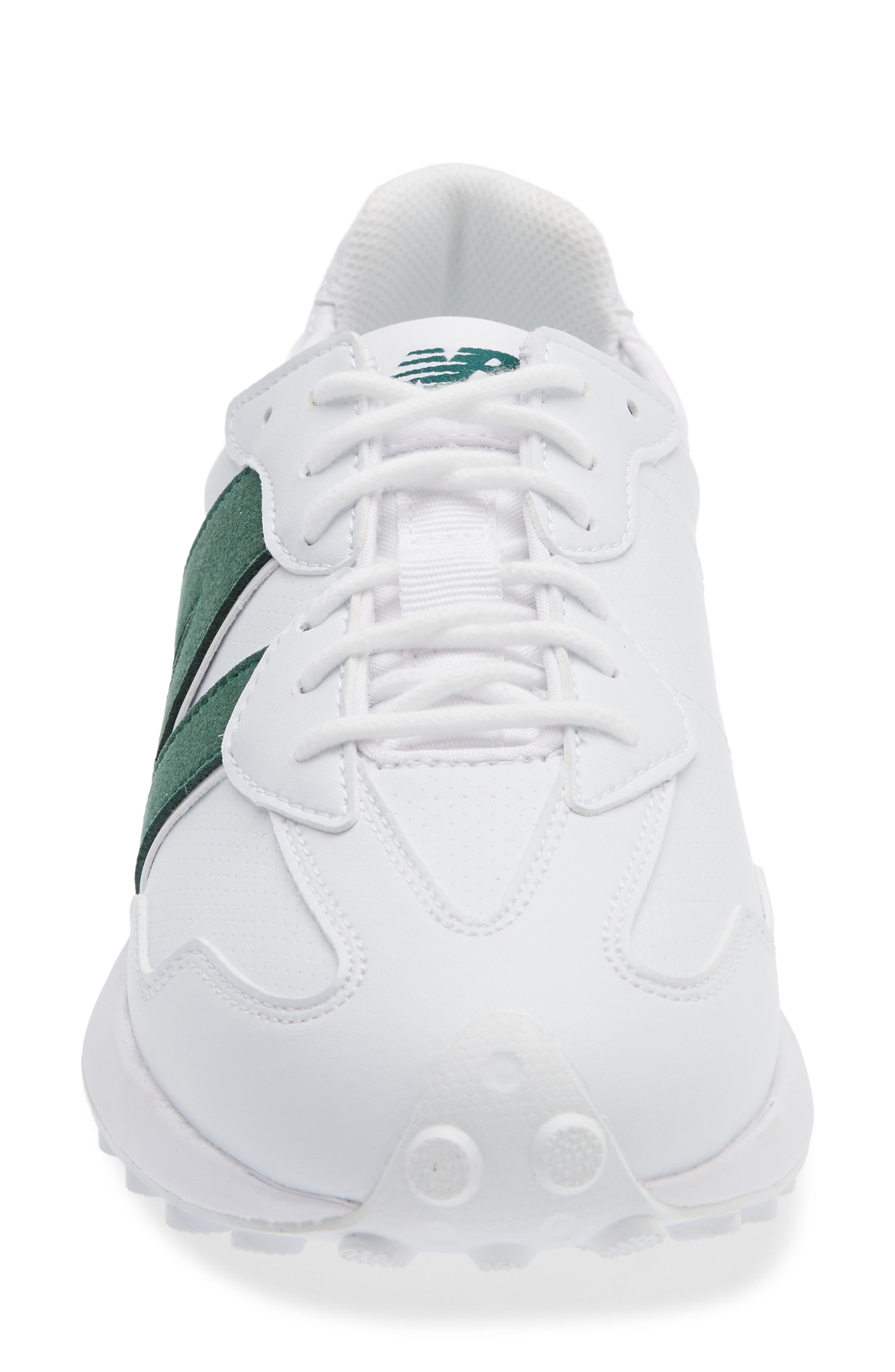 New Balance 327 Waterproof Spikeless Golf Shoe, Alternate, color, White / Green