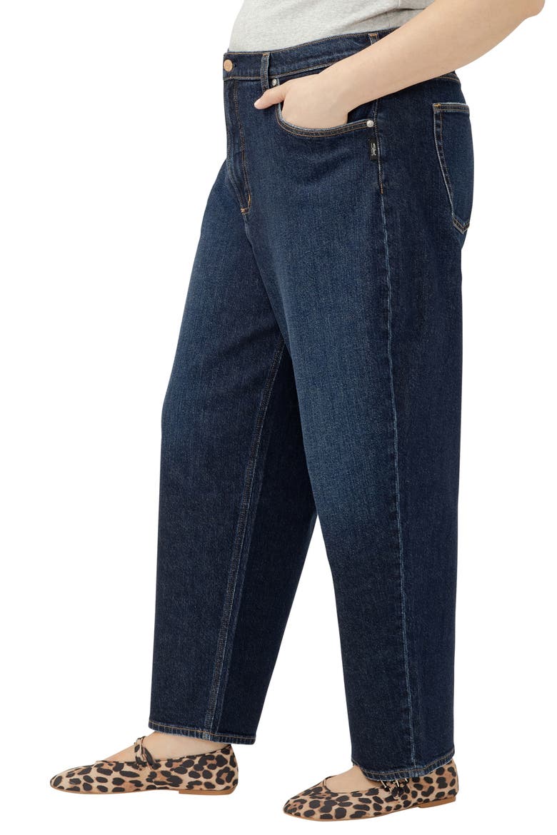 Arc High Waist Slim Barrel Jeans, Alternate, color, WOOLWICH