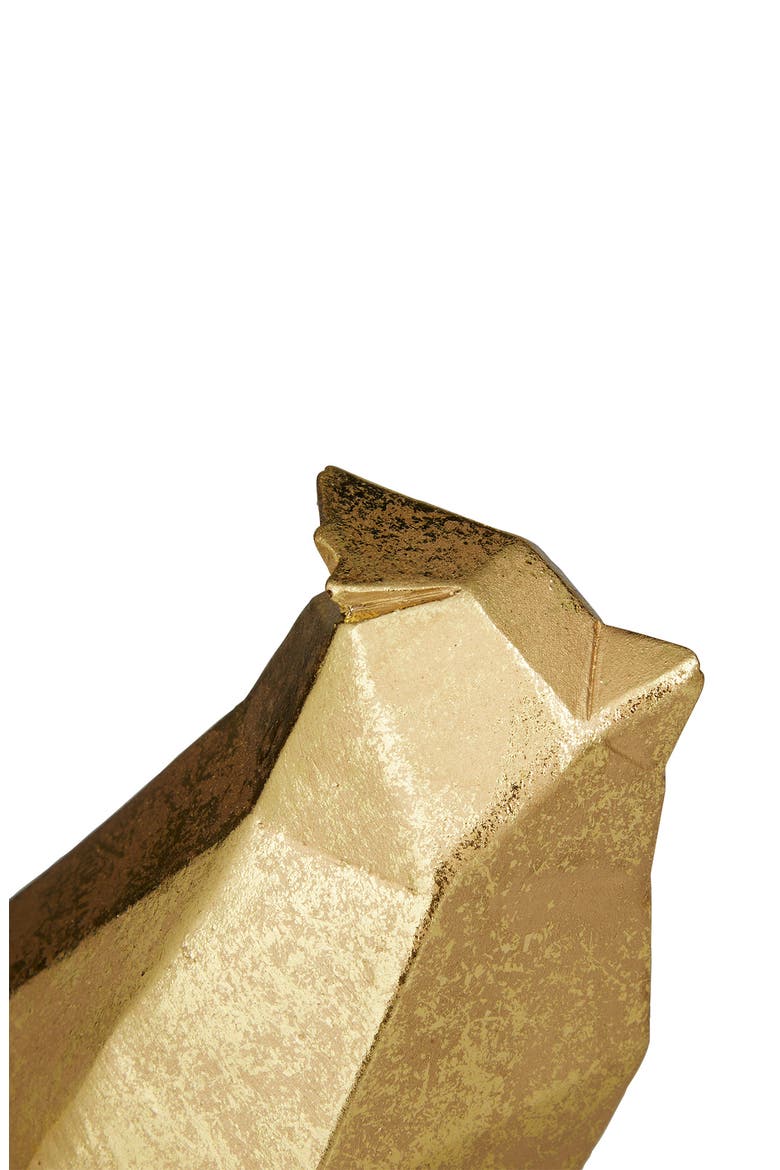 Gold Polystone Bird Sculpture - Set of 4, Alternate, color, GOLD