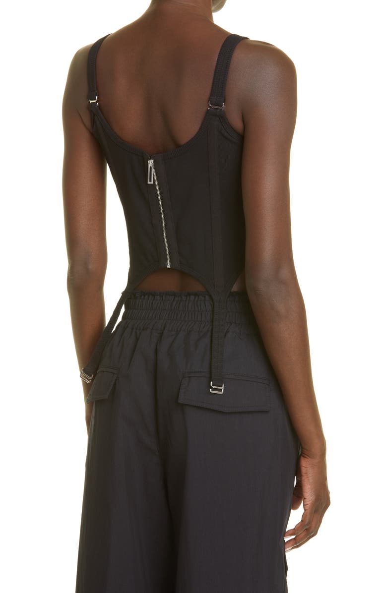 Dion Lee Ribbed Combat Corset Tank Top, Alternate, color,