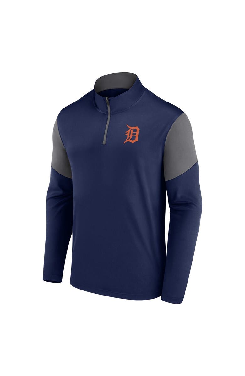FANATICS Men's Fanatics Navy Detroit Tigers Logo Quarter-Zip Top, Alternate, color, 