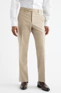 Zanella Devon Flat Front Plaid Wool Dress Pants