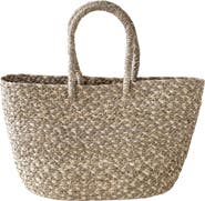 indego africa Braided Raffia Tote Sage and Natural