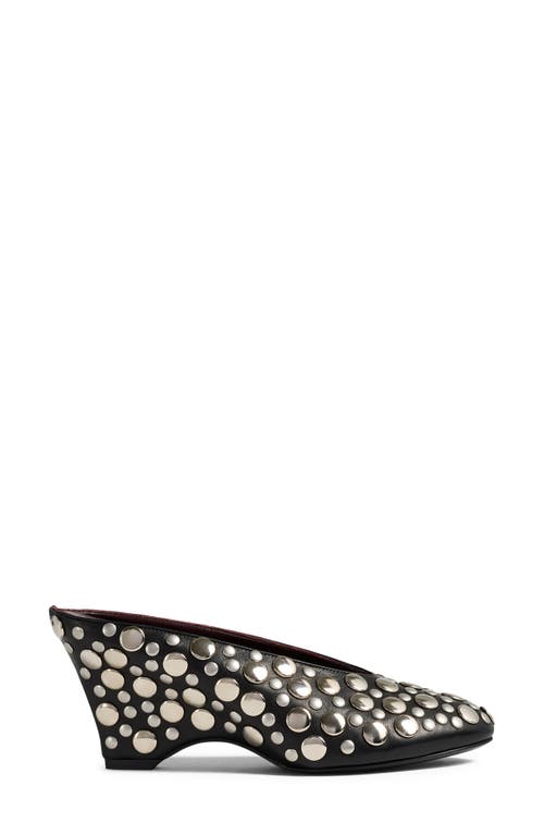 Khaite 70mm Metallic-studded Heeled Mules In Black