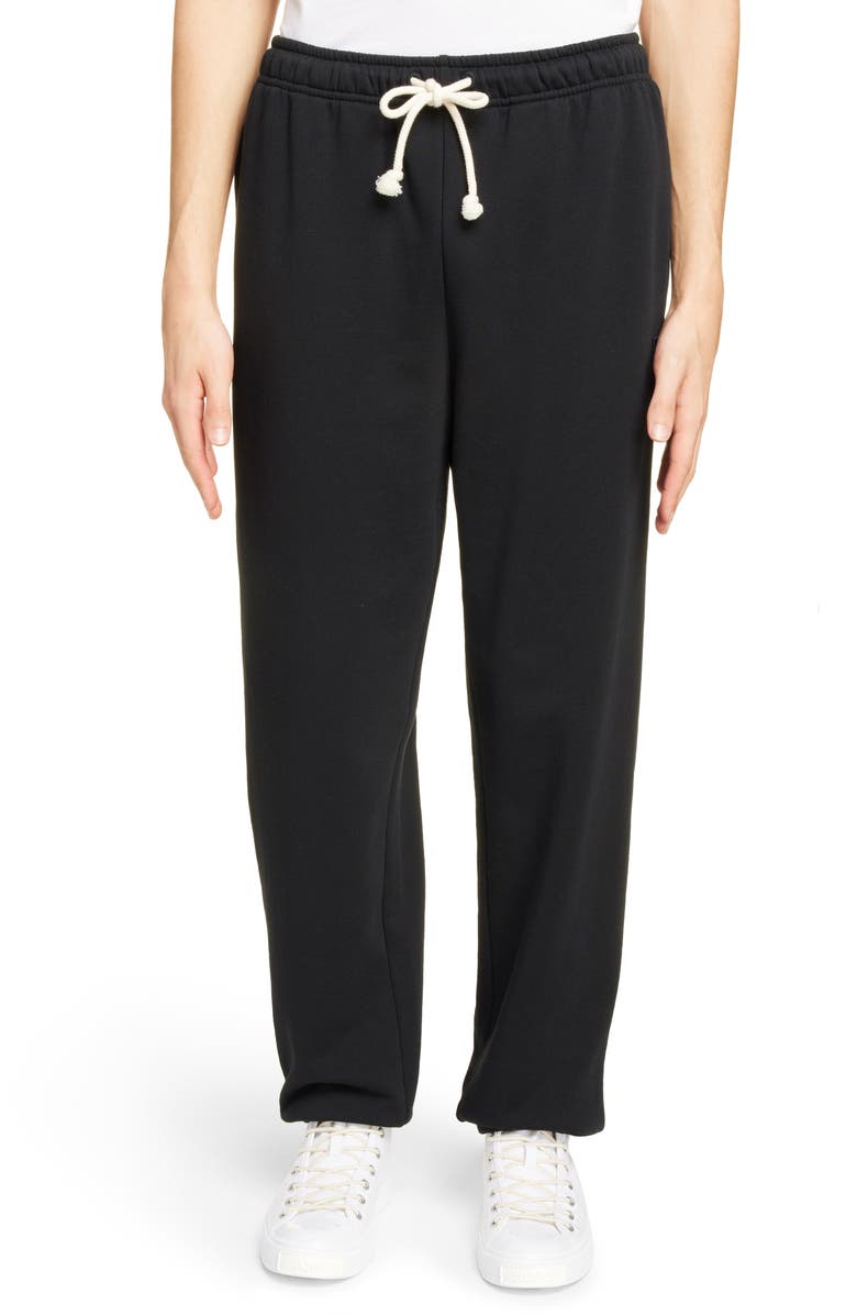Acne Studios Face Patch Cotton Fleece Sweatpants, Main, color, 