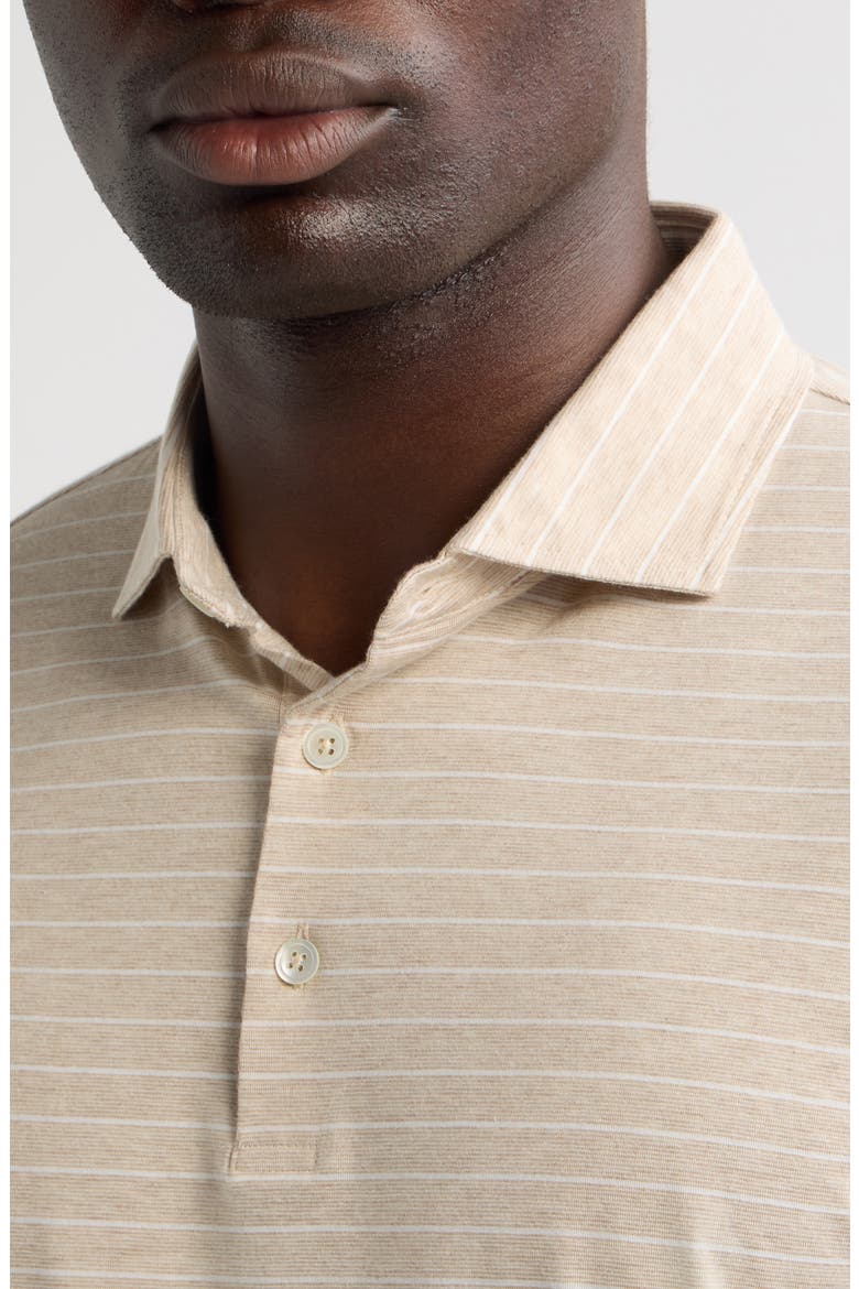 Crown Crafted Excursionist Flex Pinstripe Polo, Alternate, color, TRUFFLE