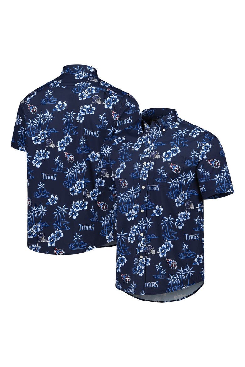 Men's Reyn Spooner Navy Tennessee Titans Kekai Button-Up Shirt, Main, color, Navy