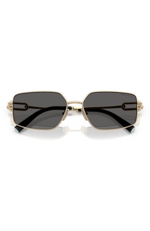 Tiffany & Co . 58mm Rectangular Sunglasses In Gray