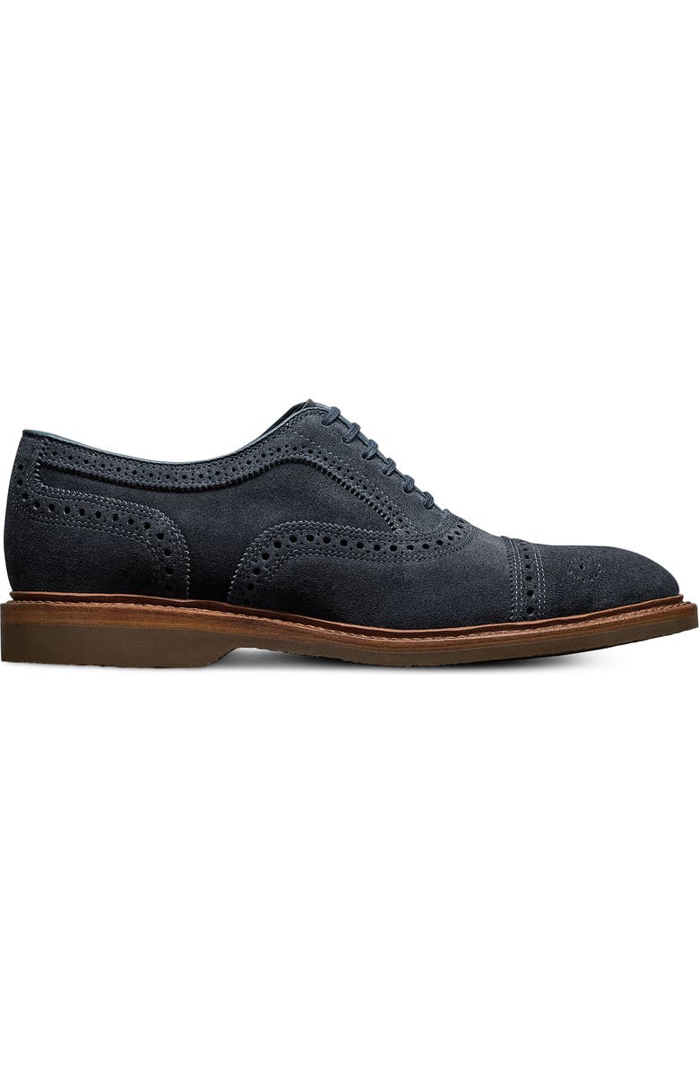 Allen Edmonds Strand Verse Cap Toe Oxford Shoe, Alternate, color, Navy Suede