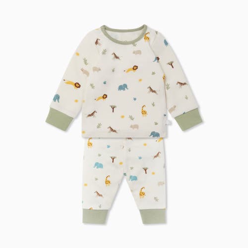 Mori Kids'  Safari Print Pyjamas In White