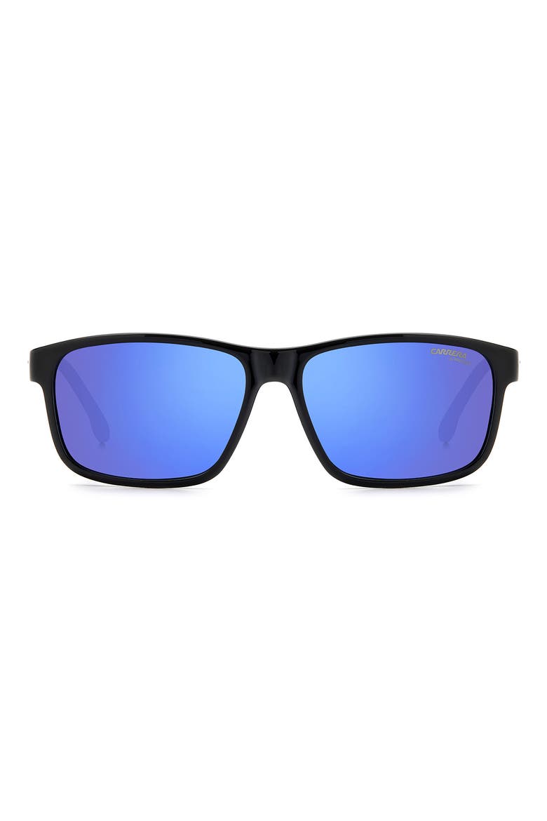 54mm Square Sunglasses, Main, color, BLACK BLUE