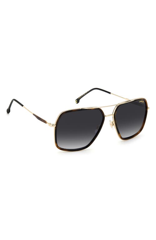Carrera Eyewear 59mm Gradient Rectangle Aviator Sunglasses