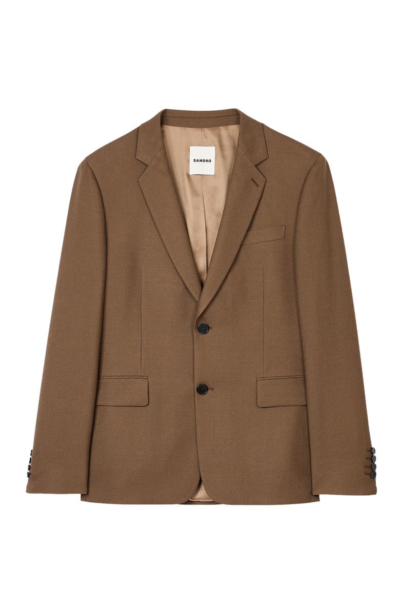SANDRO Wool suit jacket, Alternate, color, 