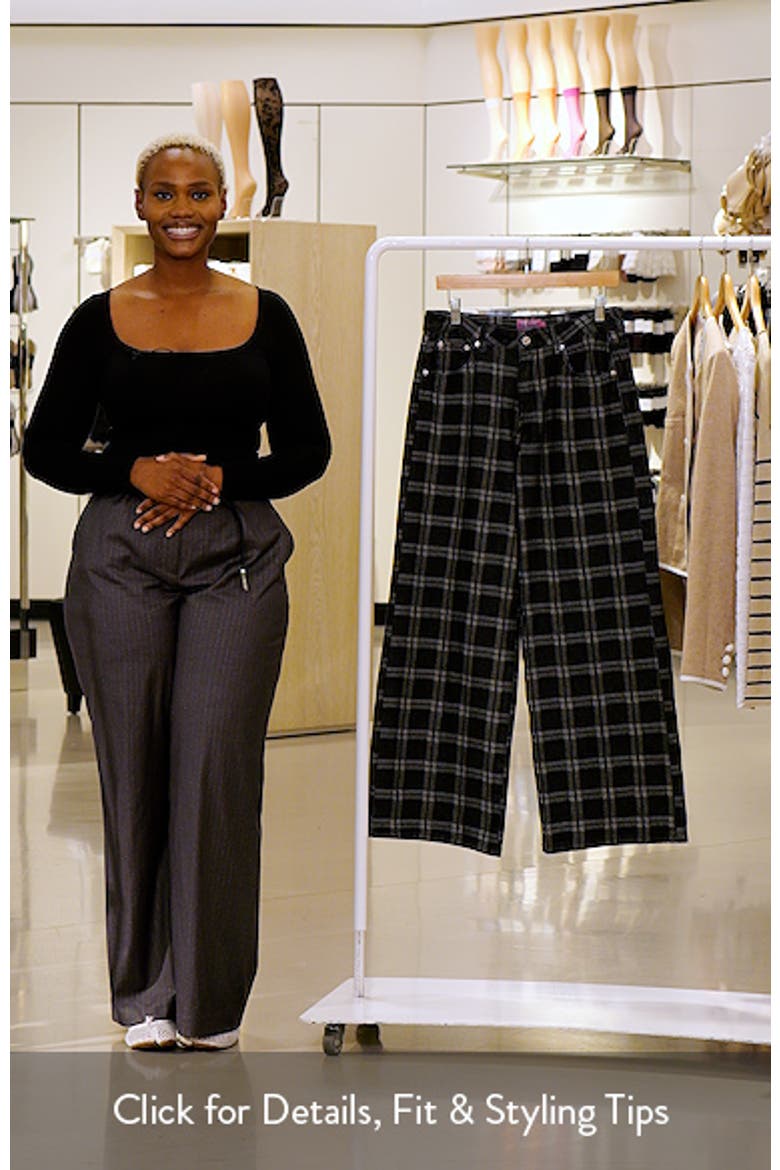 Kailani Plaid Low Rise Baggy Wide Leg Jeans video