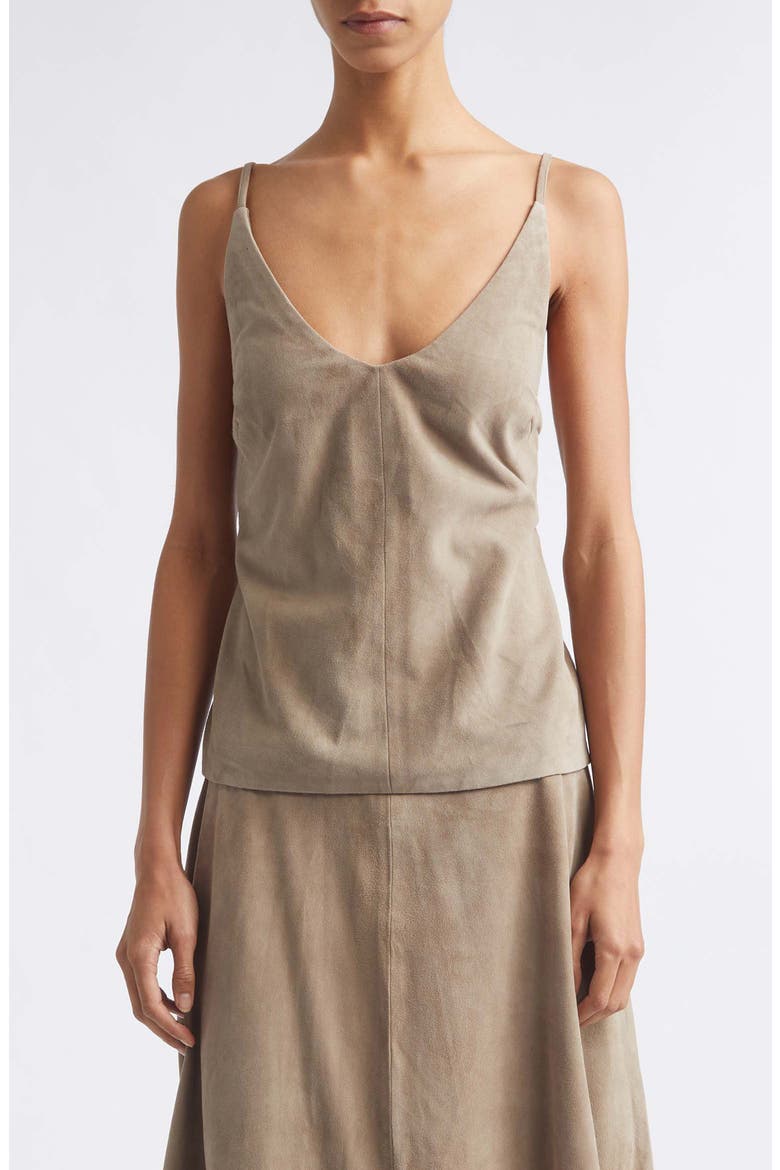 Low Back Suede Tie Top, Main, color, EARTH