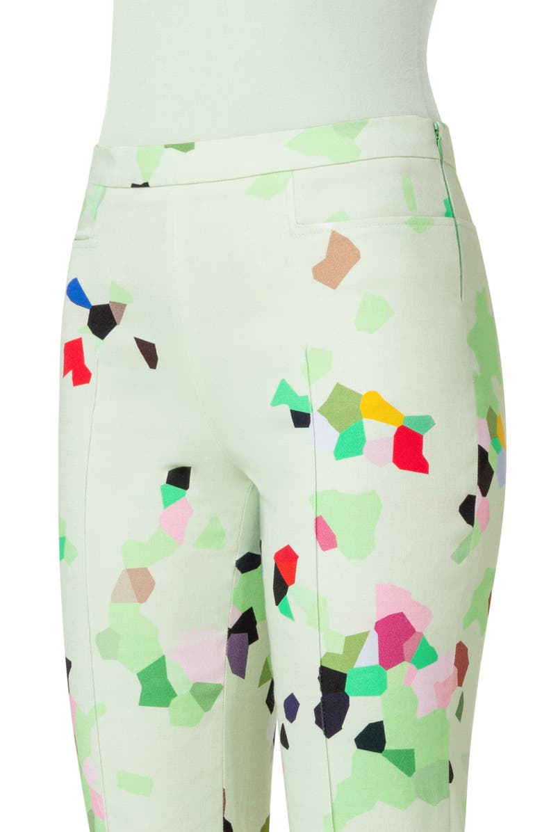 Akris punto Franca Kaleidoscope Print Stretch Gabardine Pants, Alternate, color, 