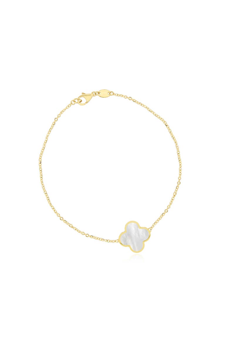 Small Mother of Pearl Single Clover Bracelet, Main, color, Mother of Pearl