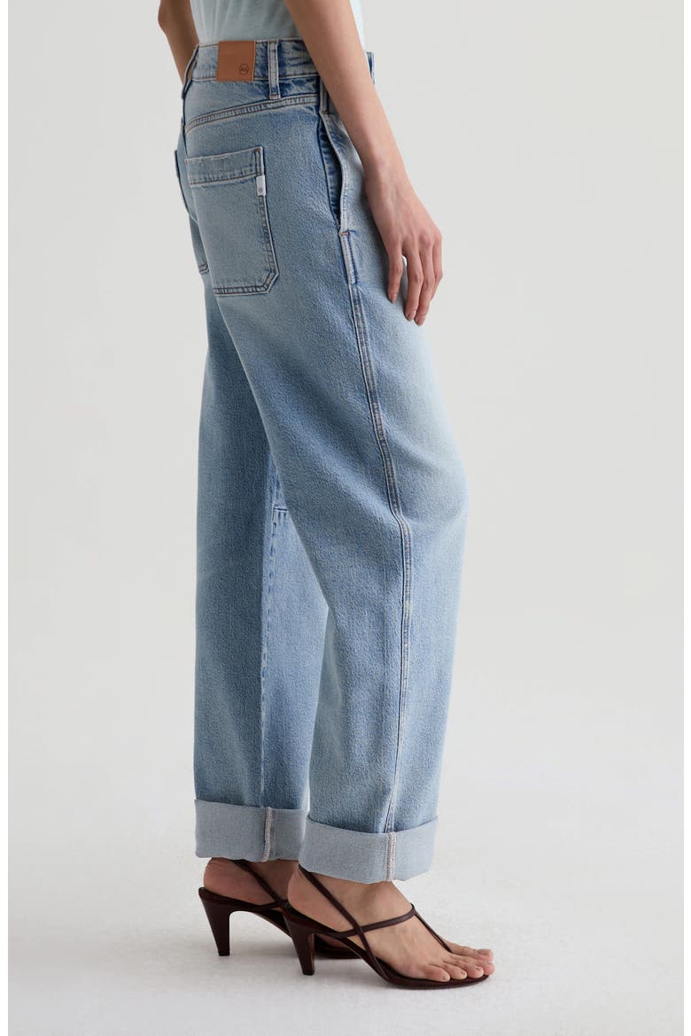 Mercer Cuffed High Waist Barrel Jeans, Alternate, color, HIGHWAY 29
