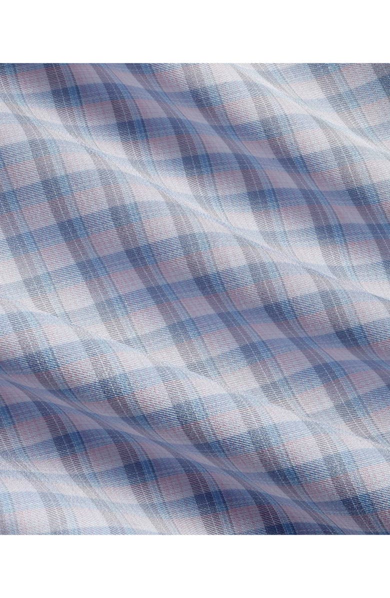 David Donahue Twill Check Cotton Sport Shirt, Alternate, color, Pink/ Sky