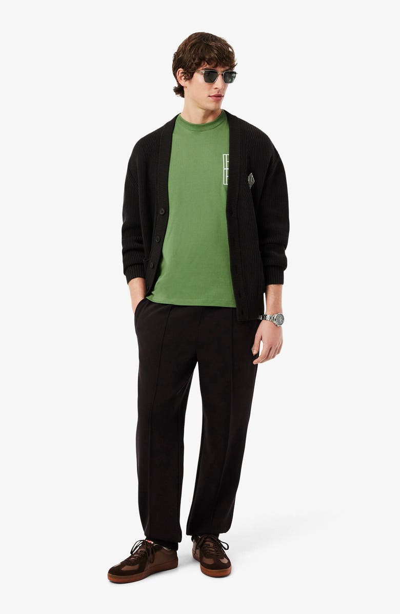 Lacoste Embroidered Court Logo Cotton T-Shirt, Alternate, color, Lambs Lettuce