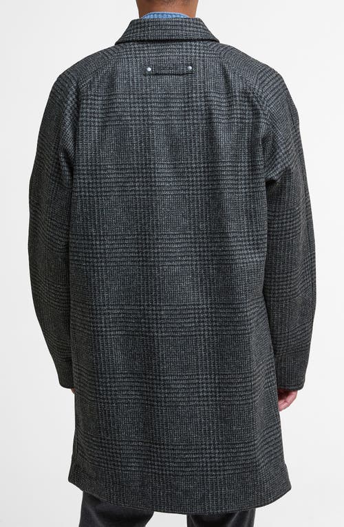 Barbour Lorden Plaid Wool Overcoat In Gray