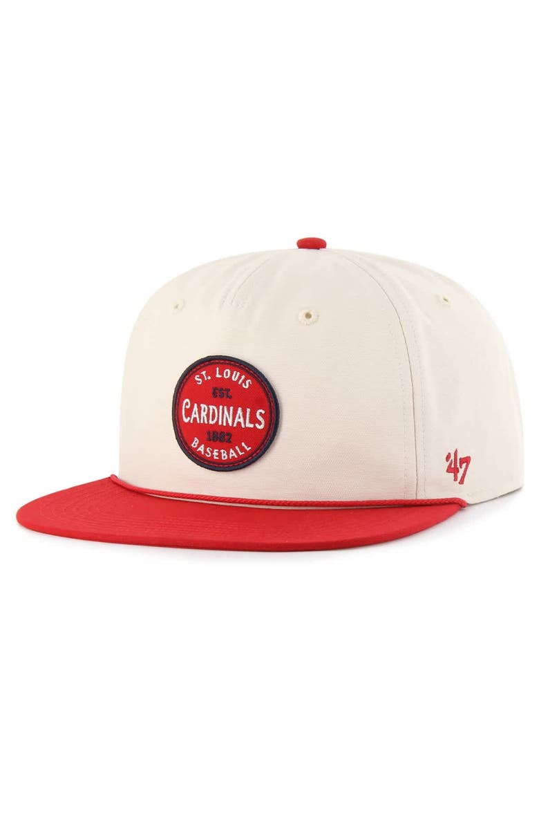 '47 Men's '47 Cream St. Louis Cardinals Payson Captain Adjustable Hat, Main, color, Cream
