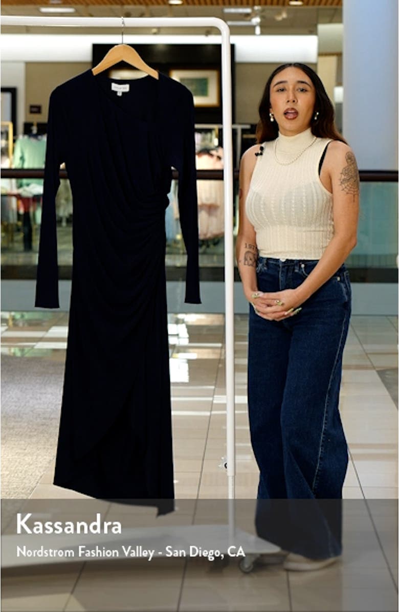 Giorgia Long Sleeve Jersey Cocktail Dress, sales video thumbnail