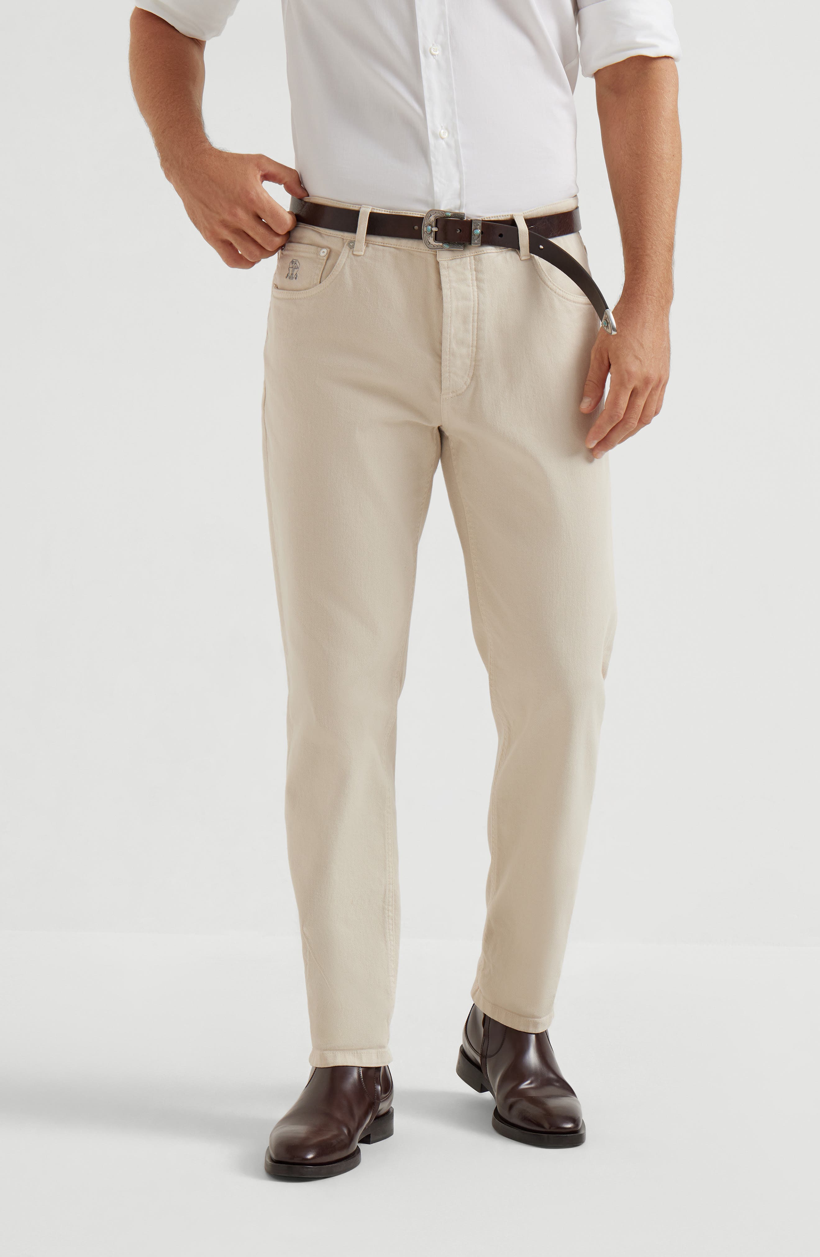 Comfort denim trousers - image 2