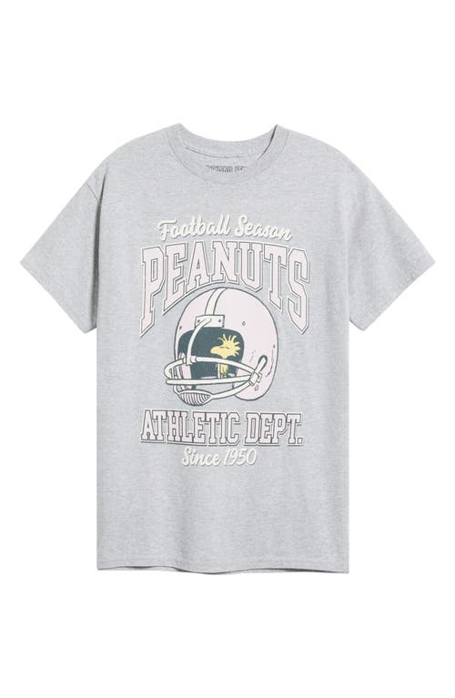 Vinyl Icons Peanuts® Football Cotton Graphic T-shirt In Gray