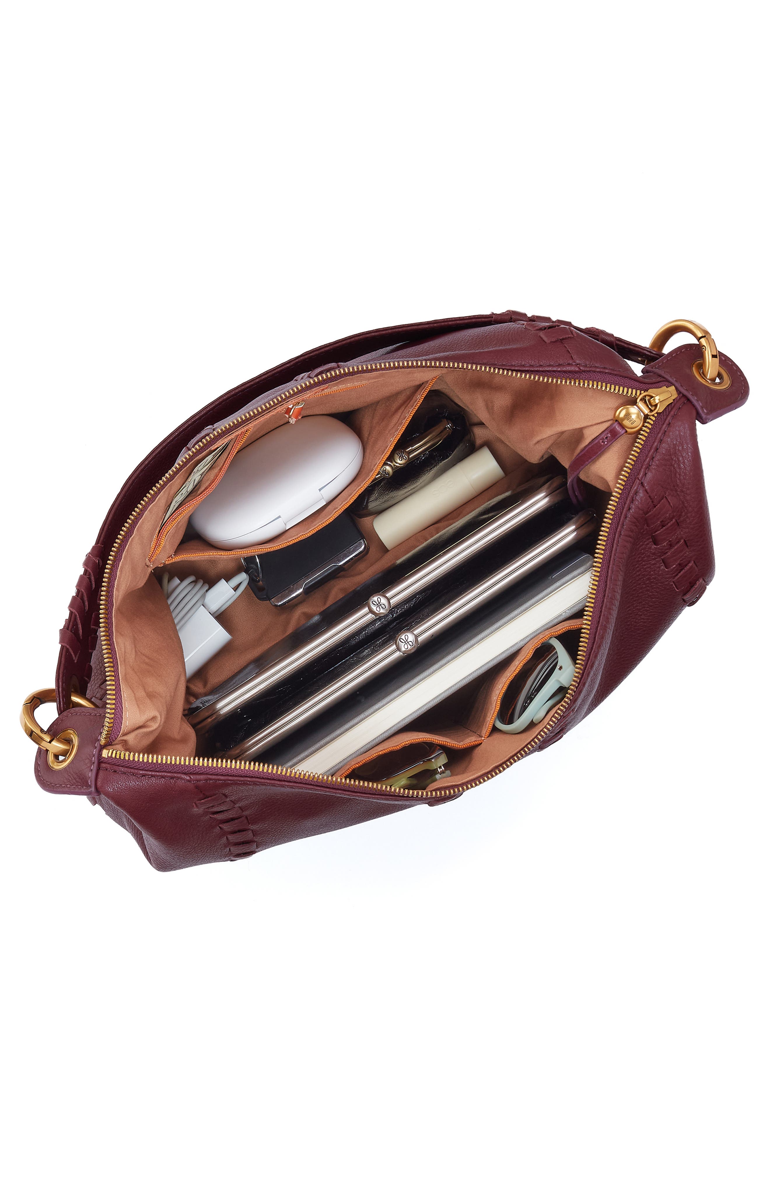 Opal Leather Shoulder Bag, Alternate, color, MULBERRY GLAZE