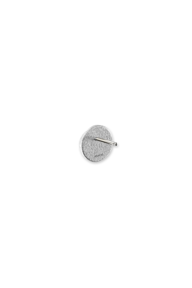 The Basketball Leaking Ball Diamond Earrings, Alternate, color, Silver / Black Diamond