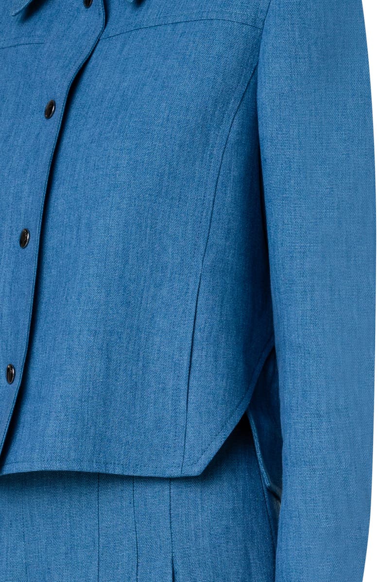 Akris Talitha Crop Linen Shirt Jacket, Alternate, color, 