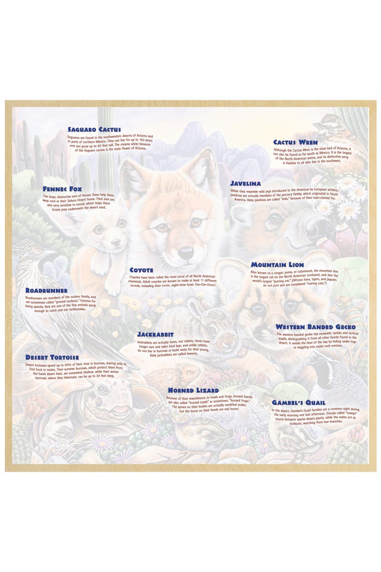 Desert Friends 48 Piece Wood Puzzle, Alternate, color, Multicolor