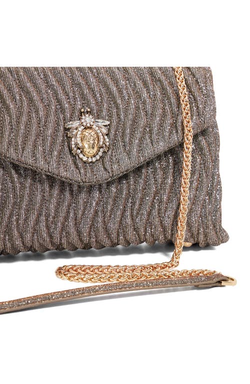 Dune London Darling Matelassé Suede Crossbody Bag In Brown