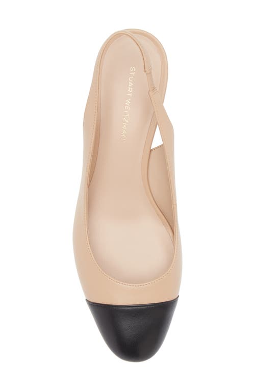 Stuart Weitzman Milla 55 Slingback Pump In Golden Beige/black