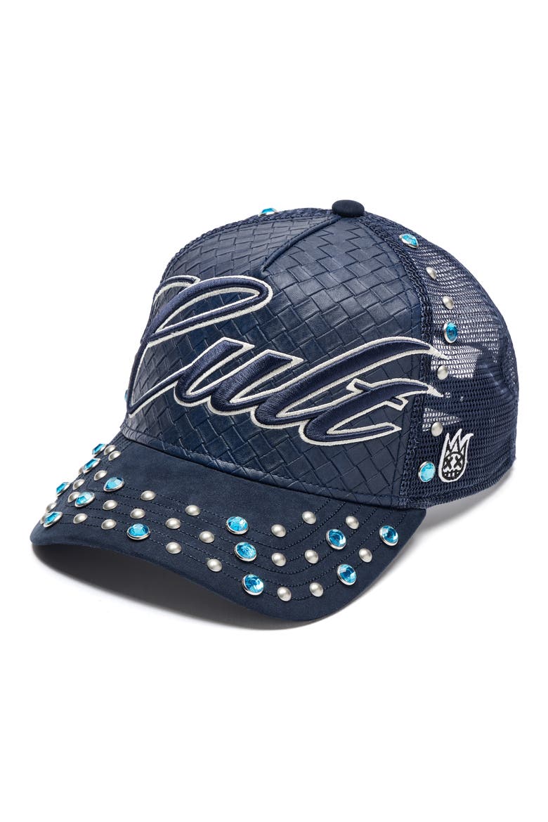 Mesh Back Trucker Baseball Cap, Alternate, color, NAVY