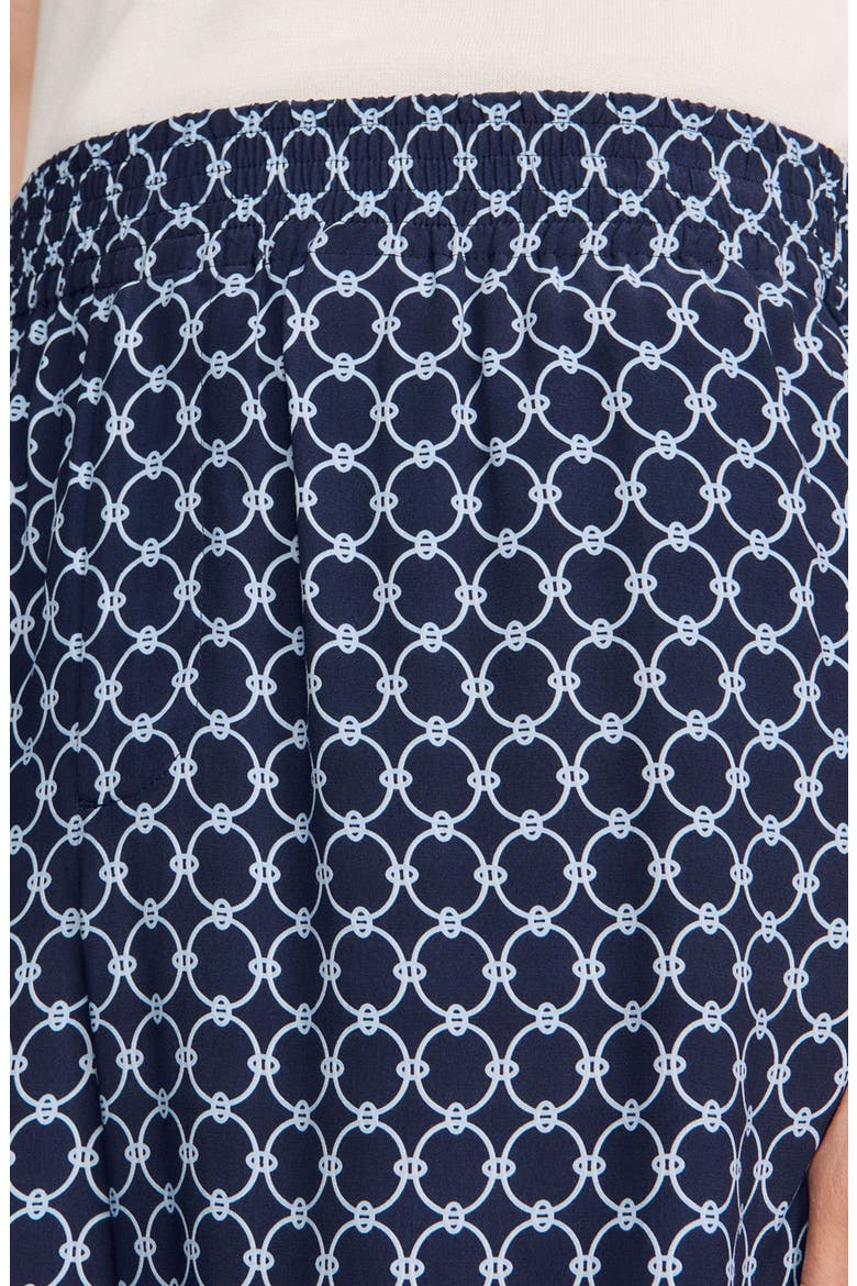 Link print floaty shorts, Alternate, color, Navy blue
