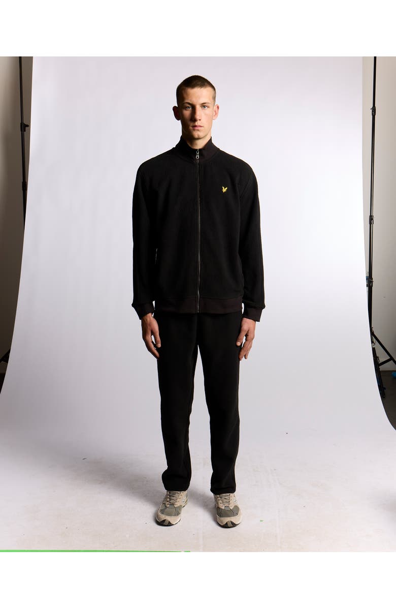 Lyle & Scott Long Sleeve Polar Fleece Track Jacket, Alternate, color, Jet Black
