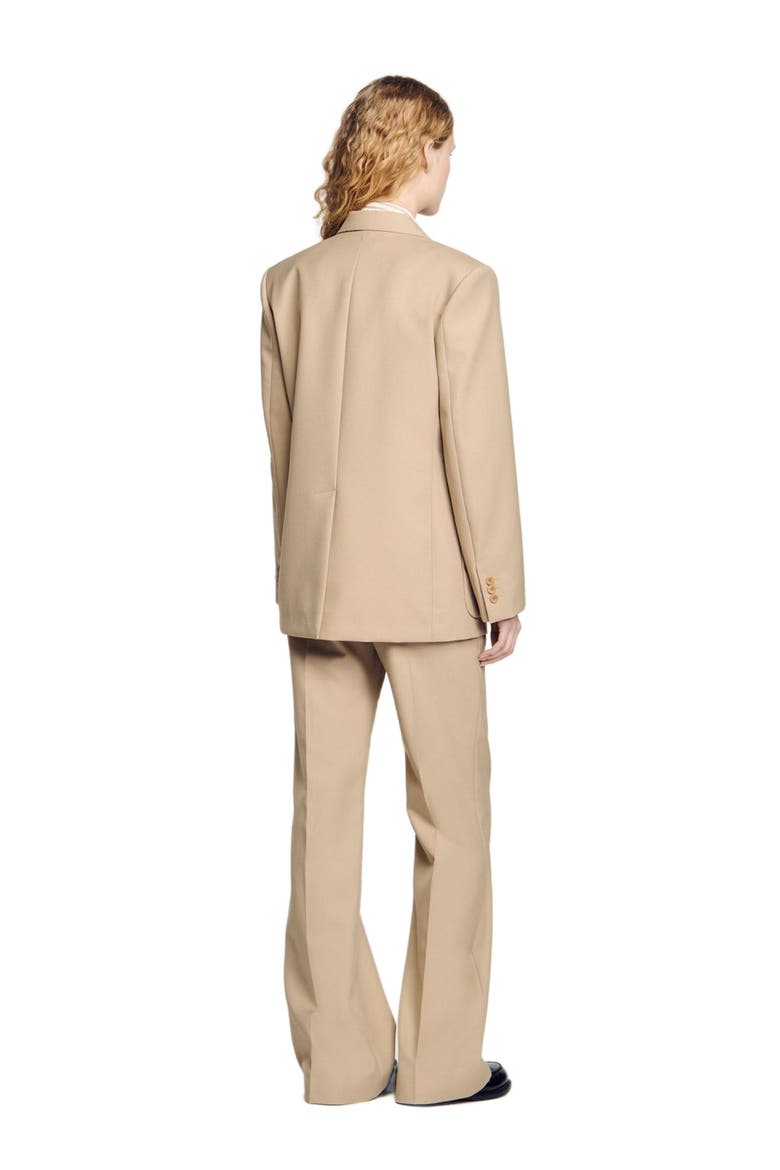Double-breasted suit jacket, Alternate, color, Sand