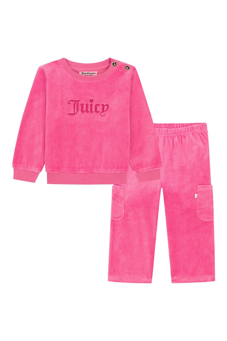 Cargo Velour Crewneck Sweatshirt & Pants Set, Main, color, PREPACK ASSORTED