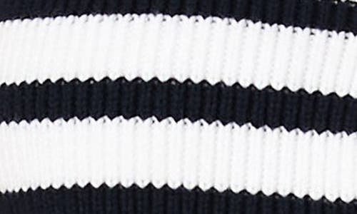 French Connection Stripe V-neck Vest In Summer White/marine