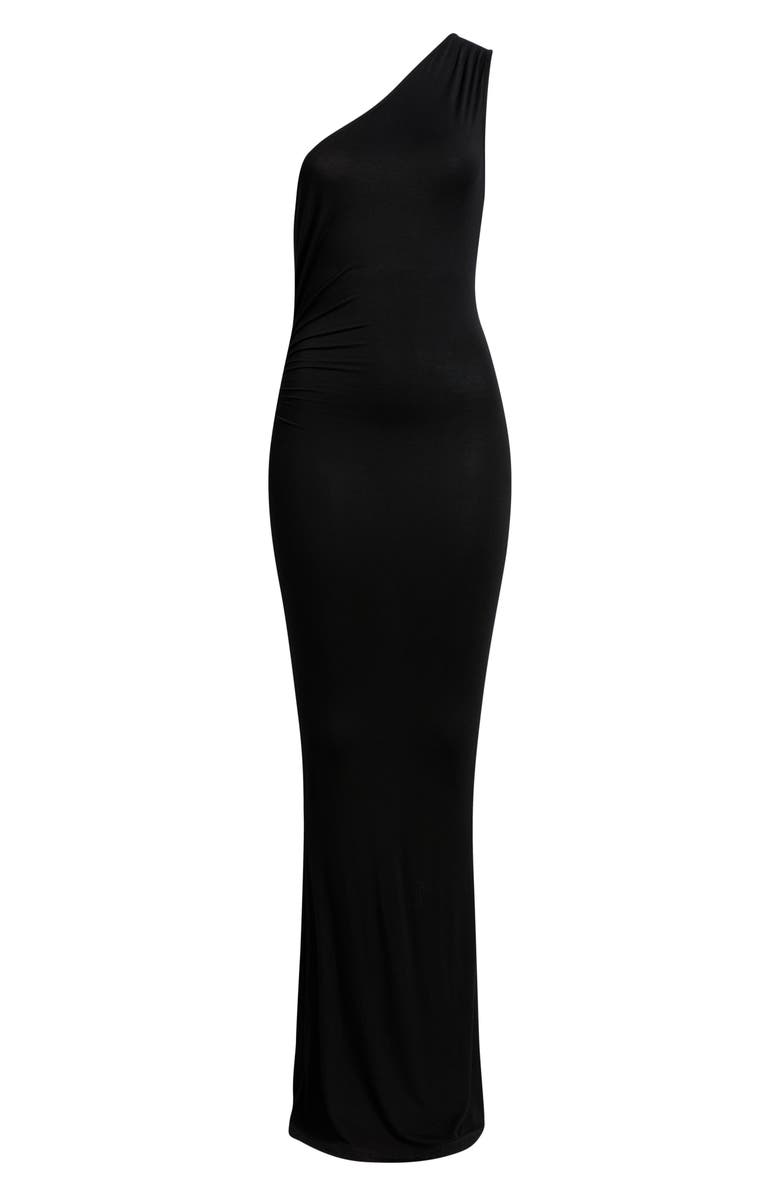 ARTLESS FOREVER Elva One-Shoulder Mermaid Gown, Main, color, Black