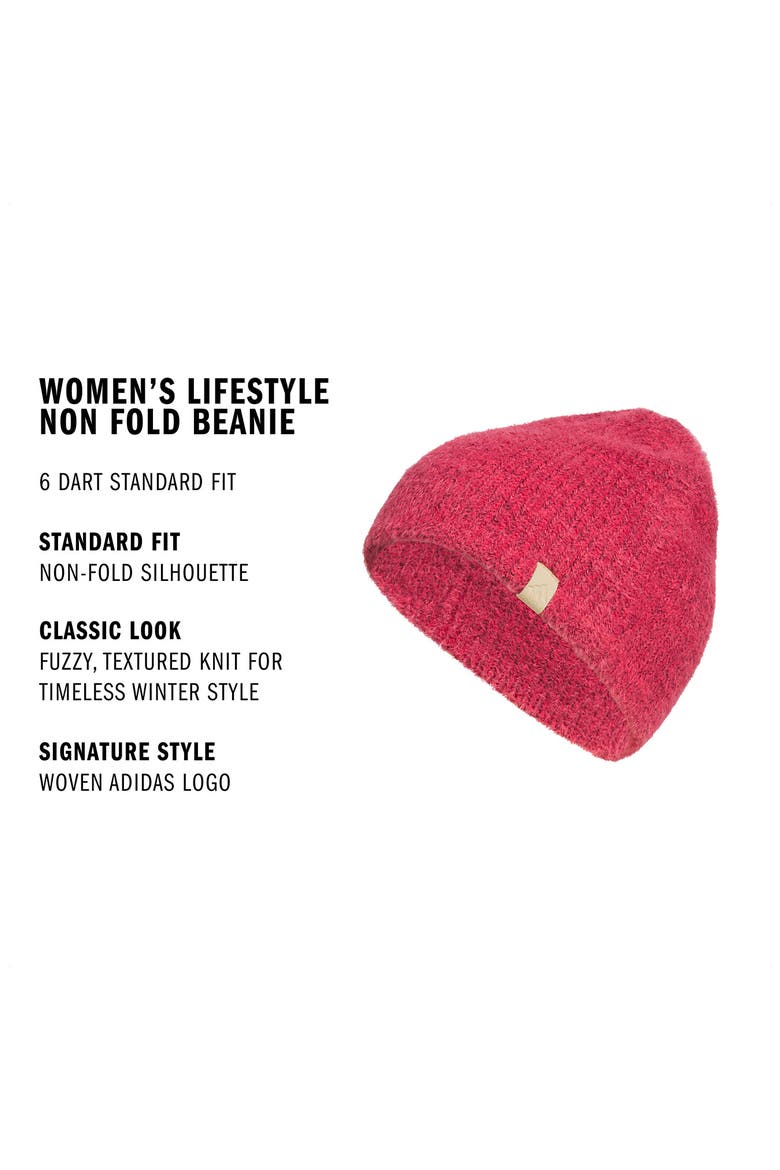 Fuzzy Knit Beanie, Alternate, color, POWER PINK/ MAROON/ BEIGE