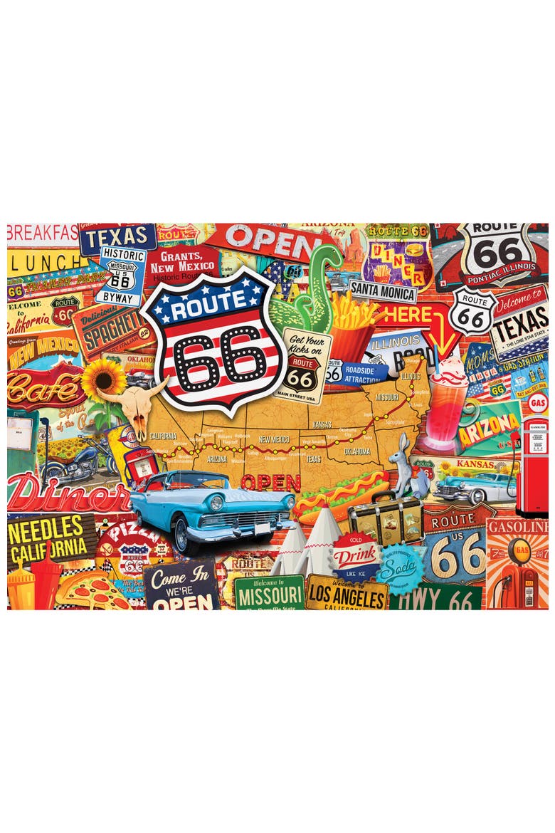 Greetings From Route 66 500pc Puzzle, Alternate, color, Multicolor