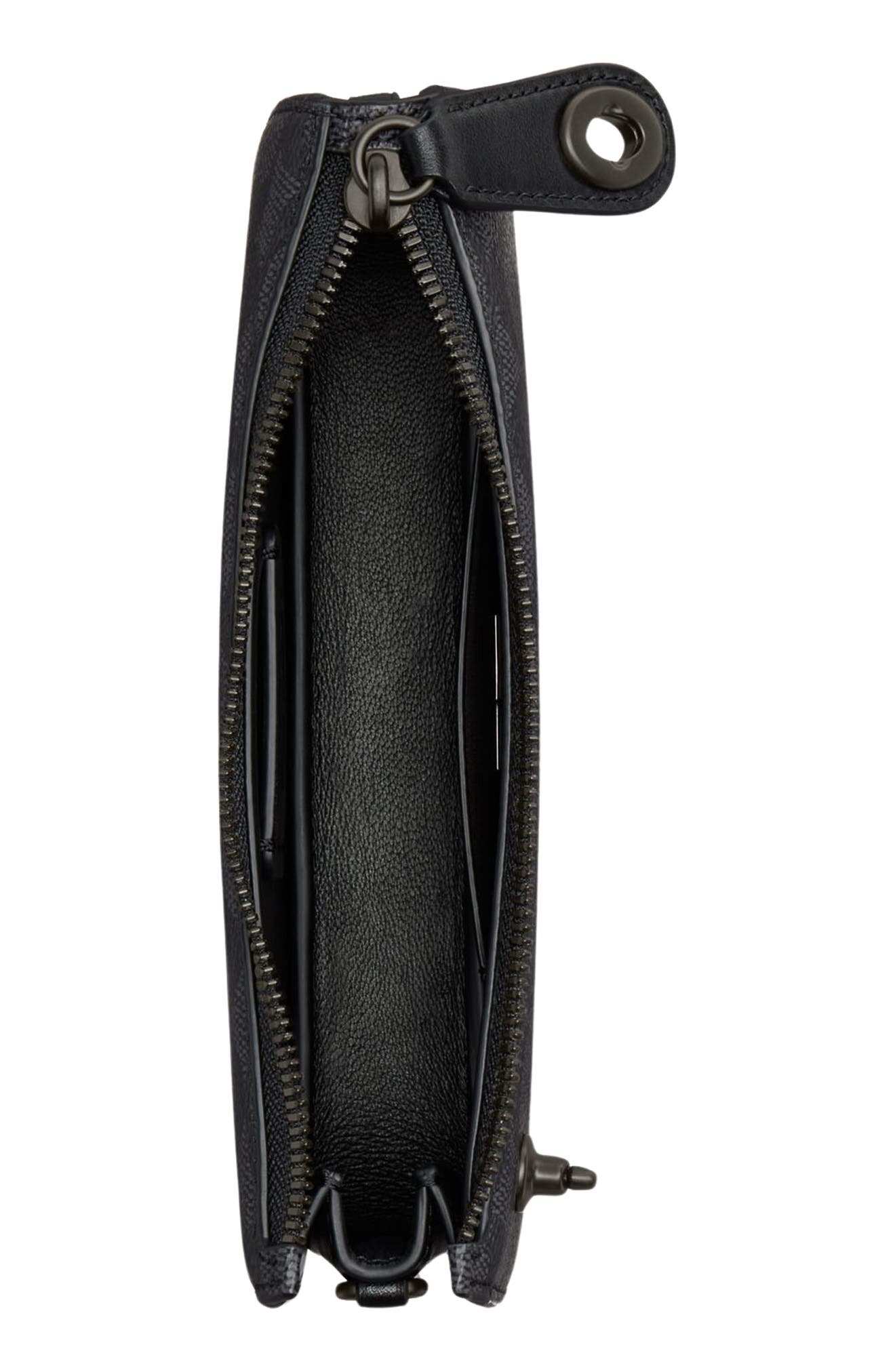 COACH Penn Signature Coated Canvas & Leather Shoulder Bag, Alternate, color, 