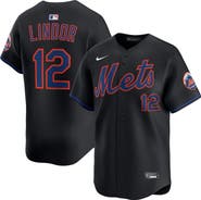Nike Men's Nike Francisco Lindor Black New York Mets Alternate Limited Jersey