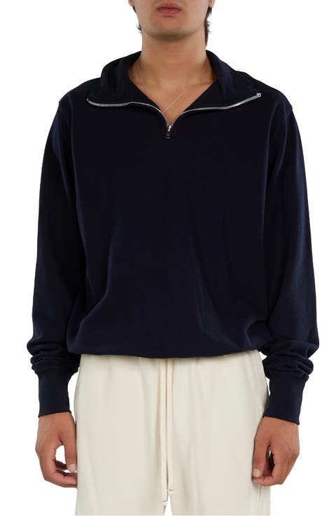 Pique Banded Half Zip Yacht Pullover