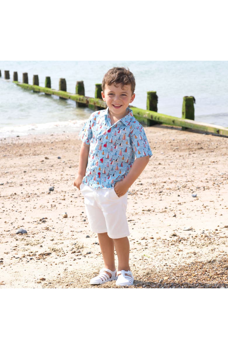 Rachel Riley Sailboat Shirt, Alternate, color, Blue