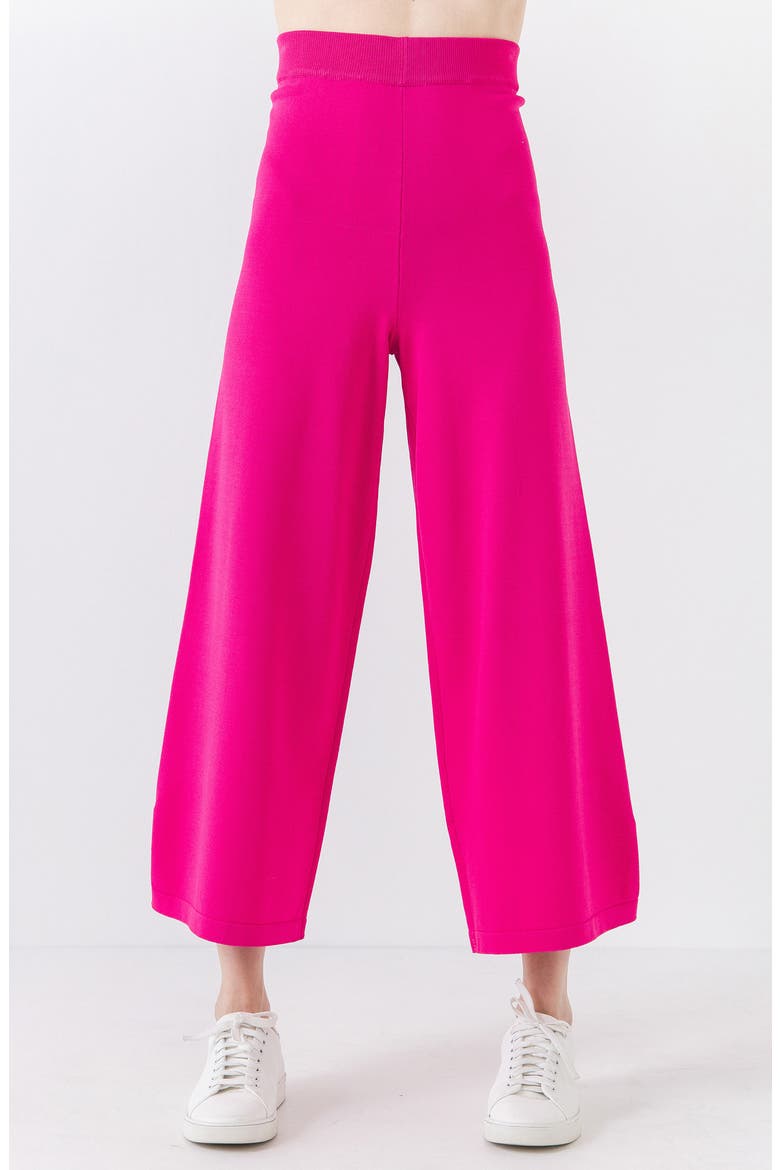 Loungewear Knit Pants, Alternate, color, MAGENTA