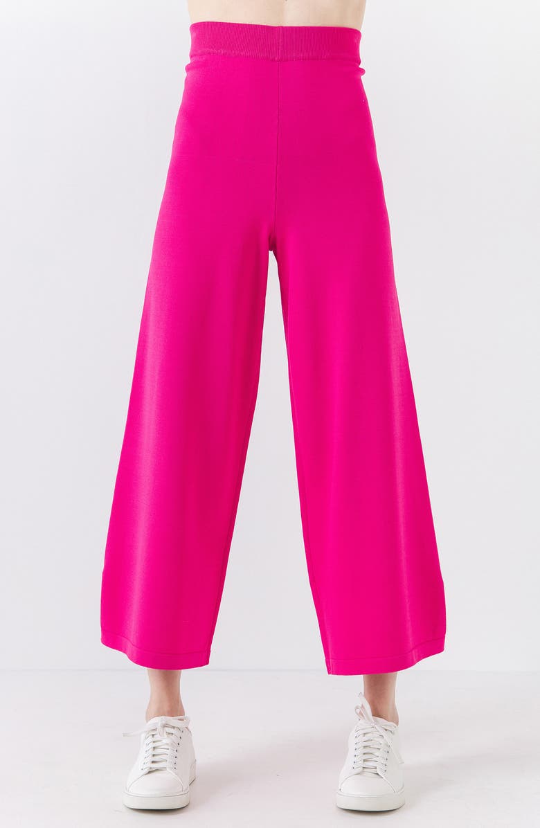 Endless Rose Loungewear Knit Pants, Alternate, color, Magenta